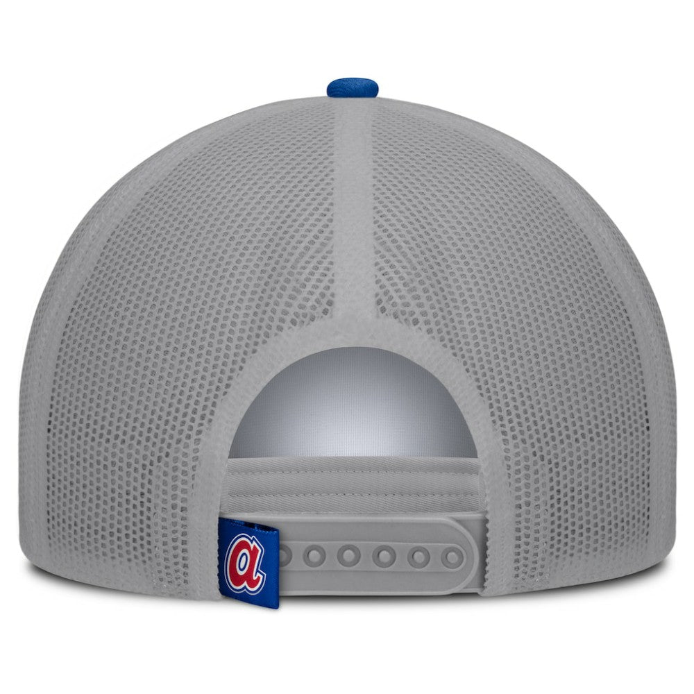 Atlanta Braves Fanatics Designated A-Frame Foam Front Trucker Adjustable Hat - White/Royal Hats