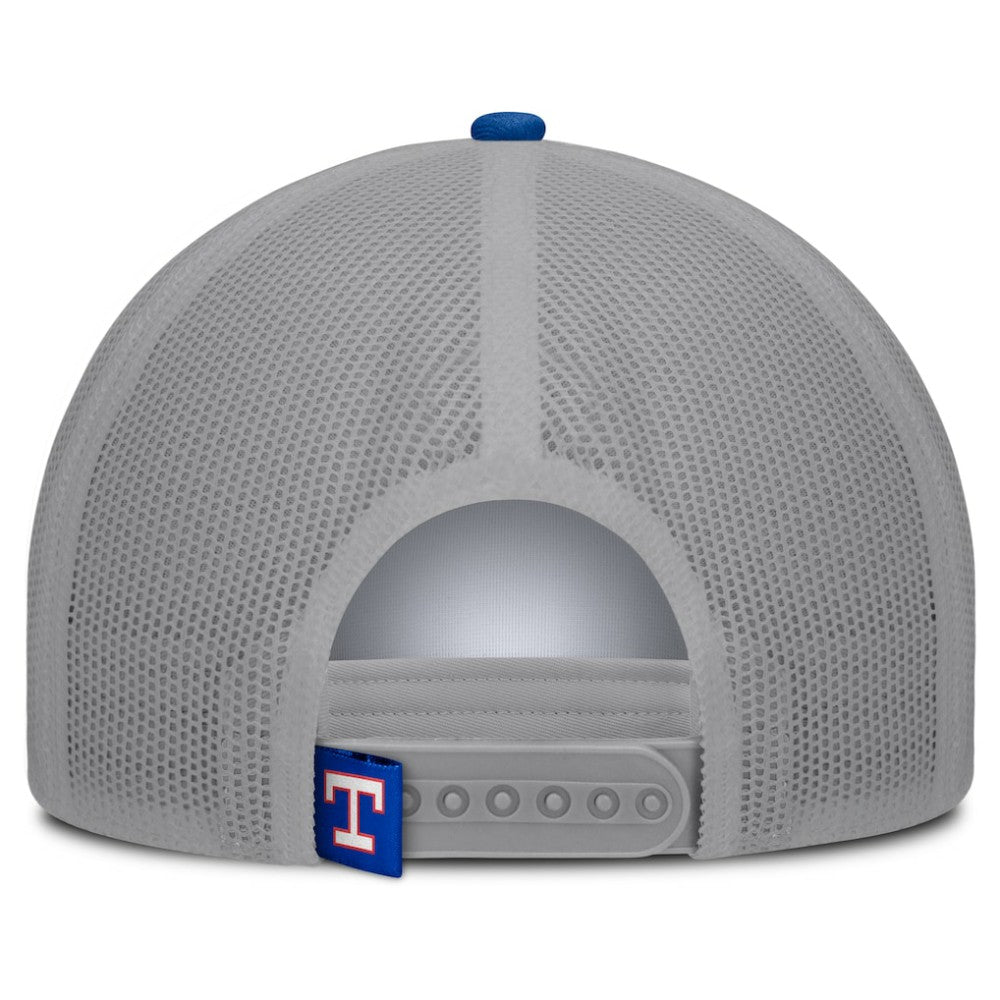 Texas Rangers Fanatics Designated A-Frame Foam Front Trucker Adjustable Hat - White/Royal Hats