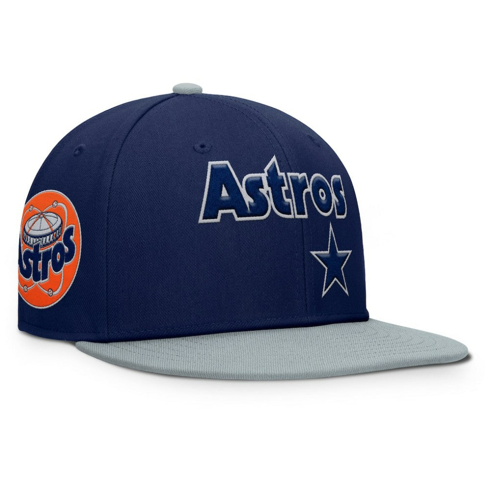 Houston Astros Fanatics Yard Fitted Hat - Navy/Gray Hats