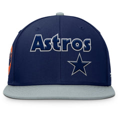 Houston Astros Fanatics Yard Fitted Hat - Navy/Gray Hats