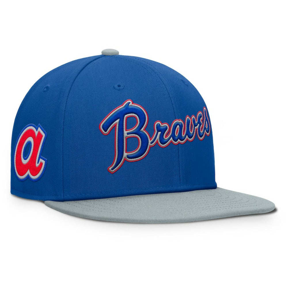 Atlanta Braves Fanatics Yard Fitted Hat - Royal/Gray Hats