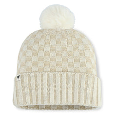 Pittsburgh Pirates Fanatics Women's Matchstick Cuffed Knit Hat with Pom- Natural Hats