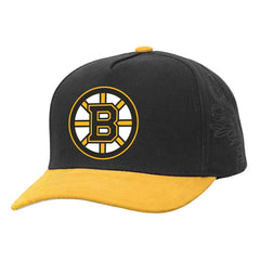 Boston Bruins Mitchell & Ness May Flowers Pro Crown Adjustable Hat - Black/Gold | US 202492202