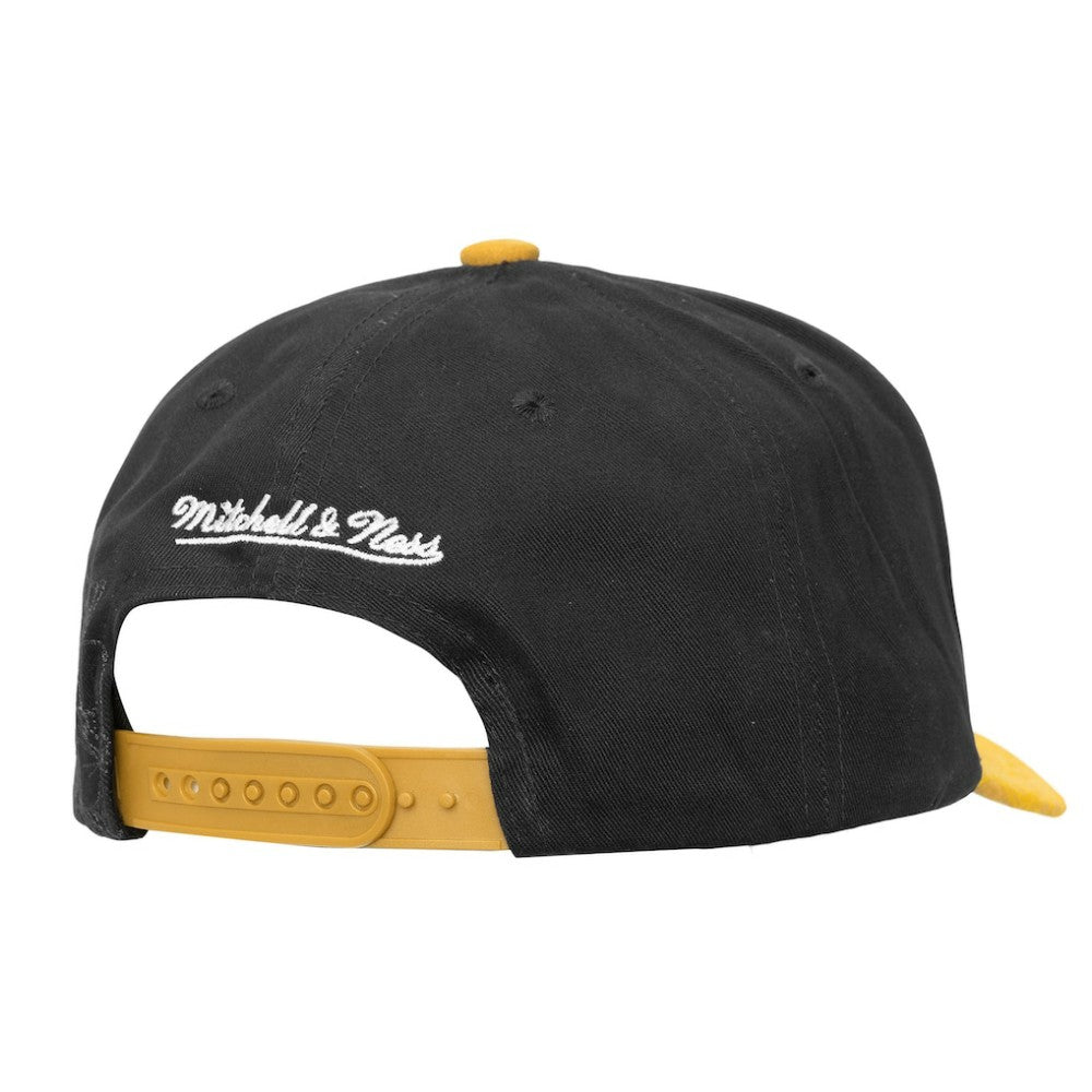 Boston Bruins Mitchell & Ness May Flowers Pro Crown Adjustable Hat - Black/Gold | US 202492202