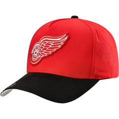 Detroit Red Wings Mitchell & Ness May Flowers Pro Crown Adjustable Hat - Red/Black | US 202492207