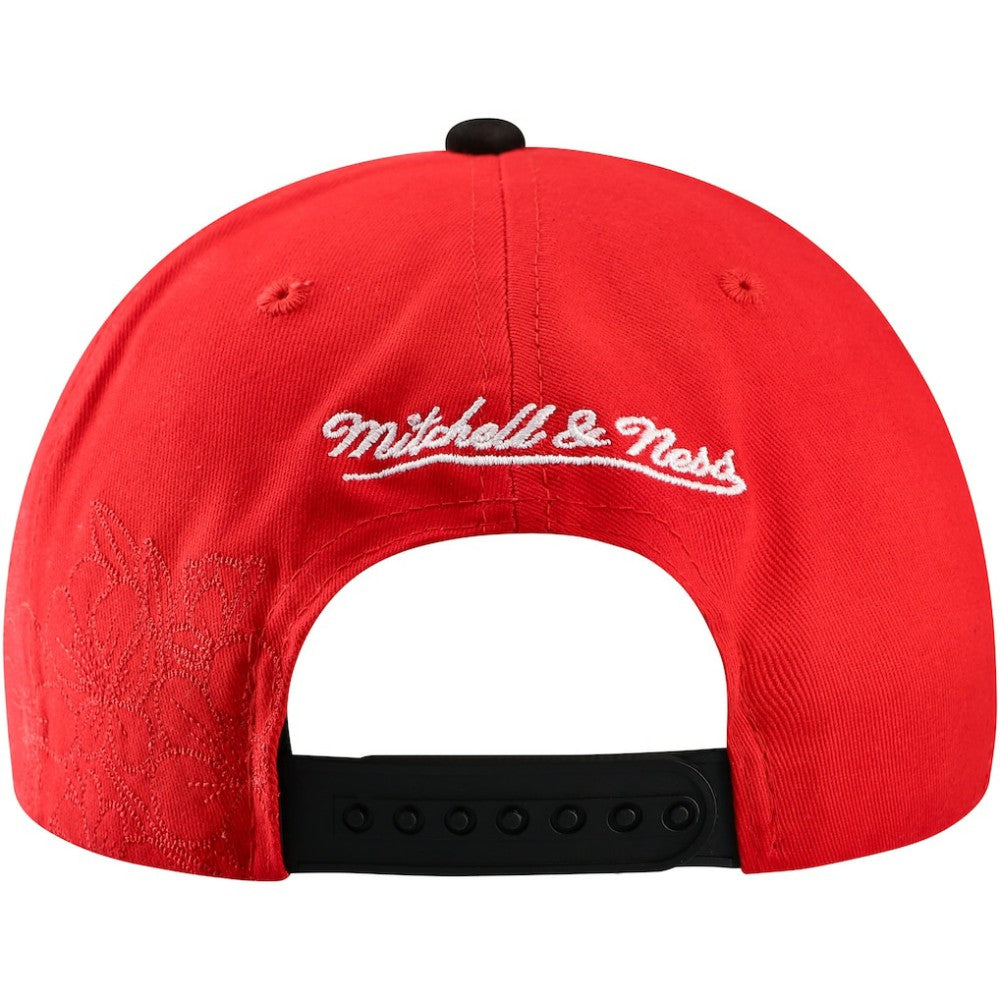 Detroit Red Wings Mitchell & Ness May Flowers Pro Crown Adjustable Hat - Red/Black | US 202492207