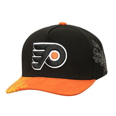 Philadelphia Flyers Mitchell & Ness May Flowers Pro Crown Adjustable Hat - Black/Orange | US 202492215