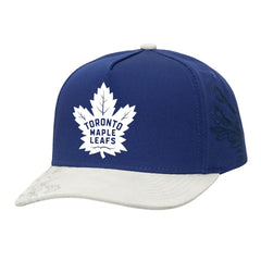 Toronto Maple Leafs Mitchell & Ness May Flowers Pro Crown Adjustable Hat - Blue/Gray | US 202492216