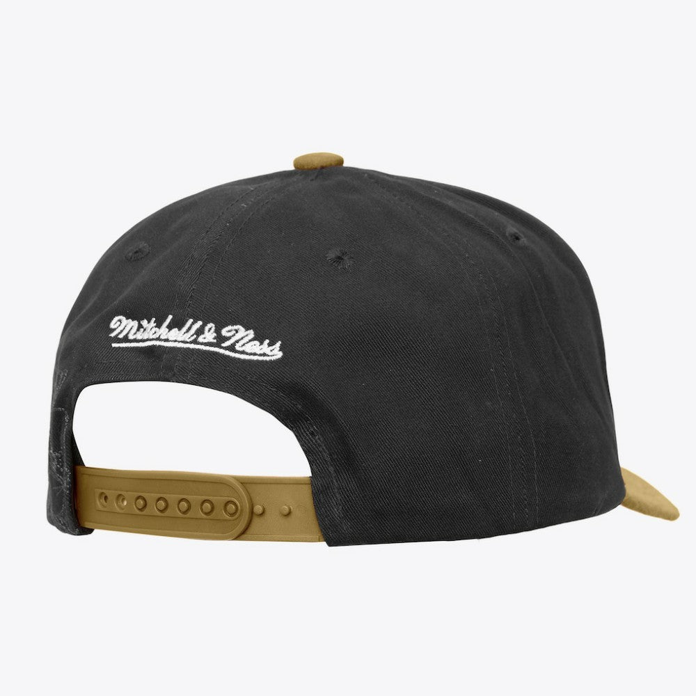 Vegas Golden Knights Mitchell & Ness May Flowers Pro Crown Adjustable Hat - Black/Gold | US 202492220