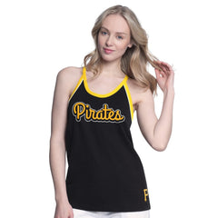 Pittsburgh Pirates G-III 4Her by Carl Banks Women's Curveball Racerback Tank Top - Black Tanks