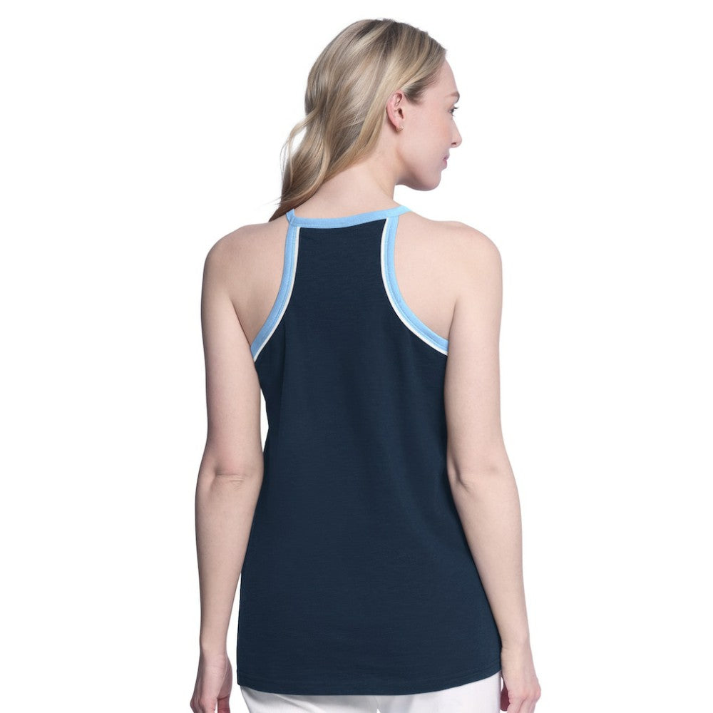 Tampa Bay Rays G-III 4Her by Carl Banks Women's Curveball Racerback Tank Top - Navy Tanks