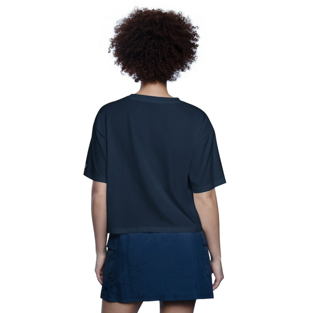 Houston Astros Starter Women's Play the Ball Boxy Cropped T-Shirt - Navy T-shirts