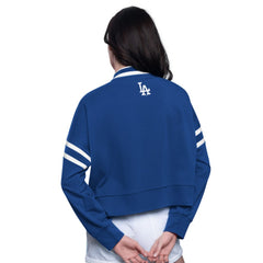 Los Angeles Dodgers Starter Women's Power Play Cropped Pullover Sweatshirt - Royal Pullover