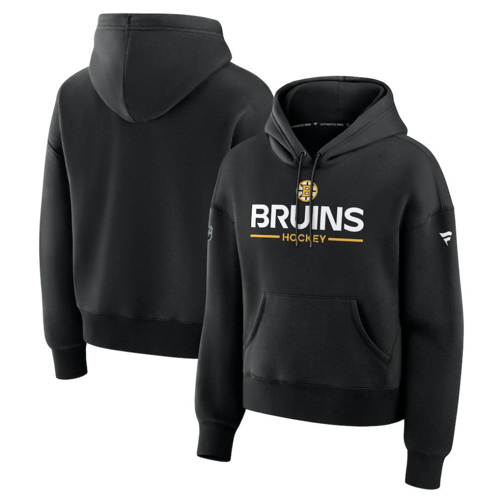 Boston Bruins Fanatics Women's Authentic Pro Primary Pullover Hoodie - Black | US 202492921