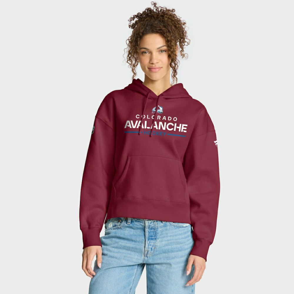Colorado Avalanche Fanatics Women's Authentic Pro Primary Pullover Hoodie - Burgundy | US 202492935