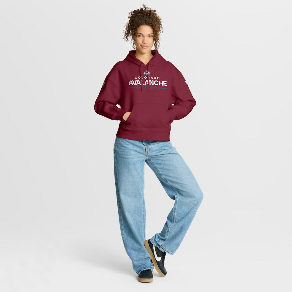 Colorado Avalanche Fanatics Women's Authentic Pro Primary Pullover Hoodie - Burgundy | US 202492935