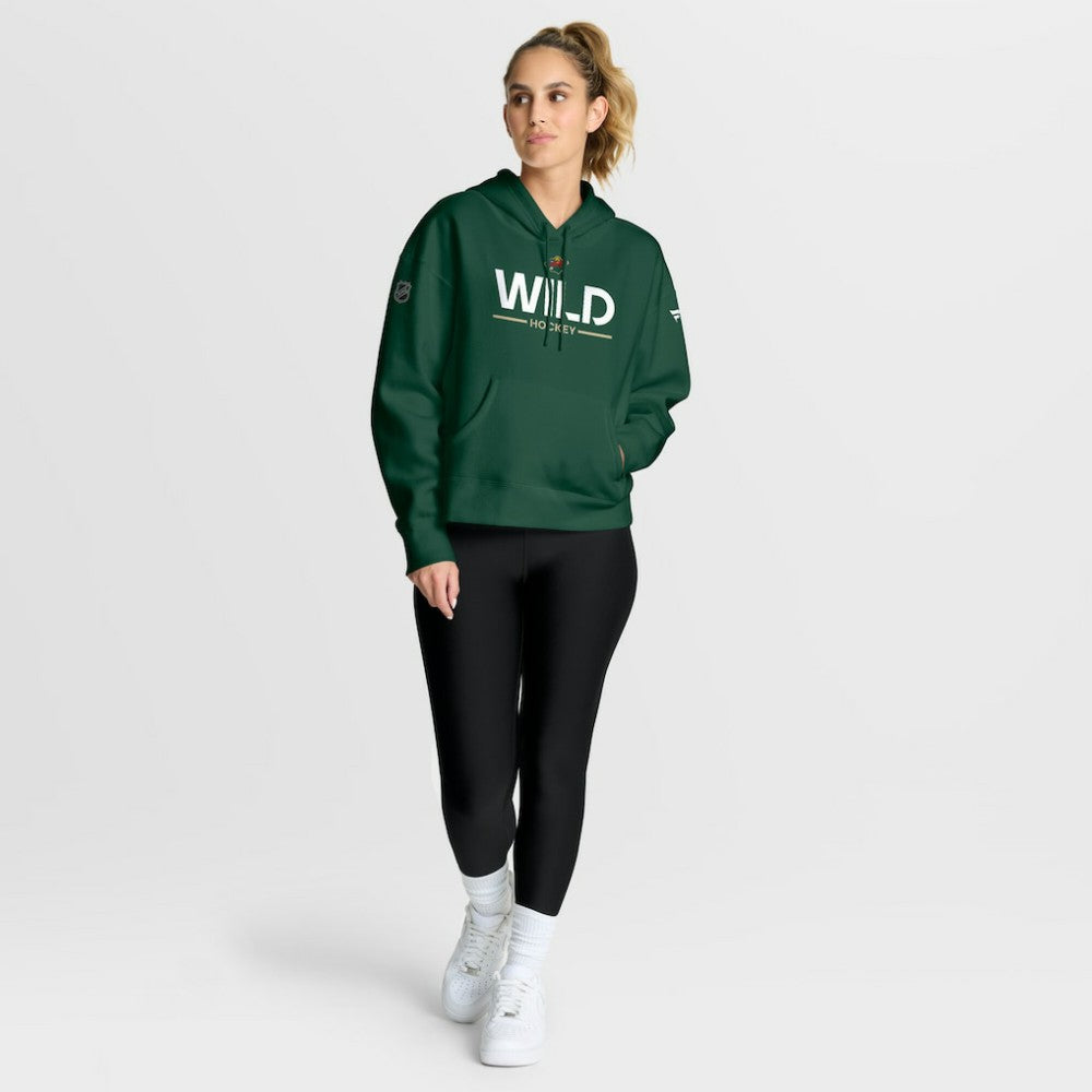 Minnesota Wild Fanatics Women's Authentic Pro Primary Pullover Hoodie - Green | US 202492956
