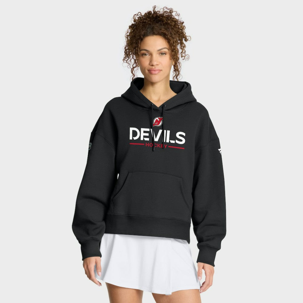 New Jersey Devils Fanatics Women's Authentic Pro Primary Pullover Hoodie - Black | US 202492966