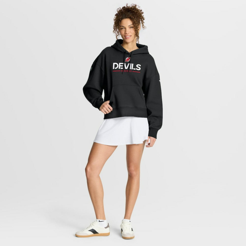 New Jersey Devils Fanatics Women's Authentic Pro Primary Pullover Hoodie - Black | US 202492966