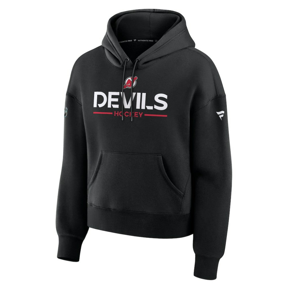 New Jersey Devils Fanatics Women's Authentic Pro Primary Pullover Hoodie - Black | US 202492966