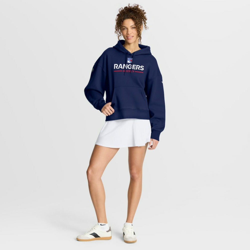 New York Rangers Fanatics Women's Authentic Pro Primary Pullover Hoodie - Navy | US 202492973