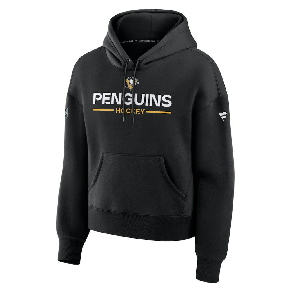 Pittsburgh Penguins Fanatics Women's Authentic Pro Primary Pullover Hoodie - Black | US 202492984