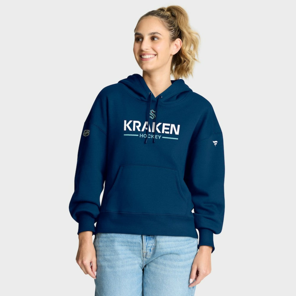 Seattle Kraken Fanatics Women's Authentic Pro Primary Pullover Hoodie - Deep Sea Blue | US 202492990