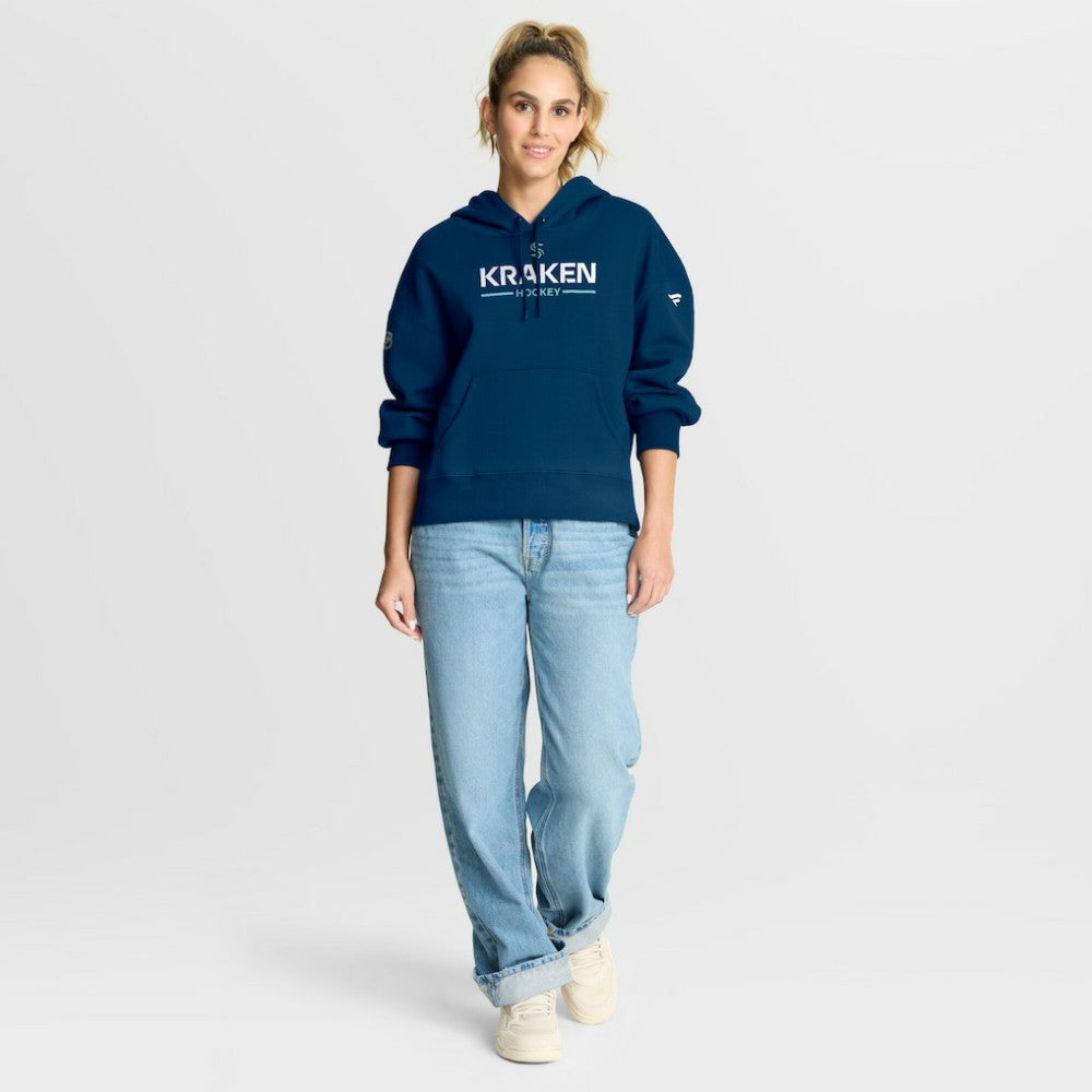 Seattle Kraken Fanatics Women's Authentic Pro Primary Pullover Hoodie - Deep Sea Blue | US 202492990