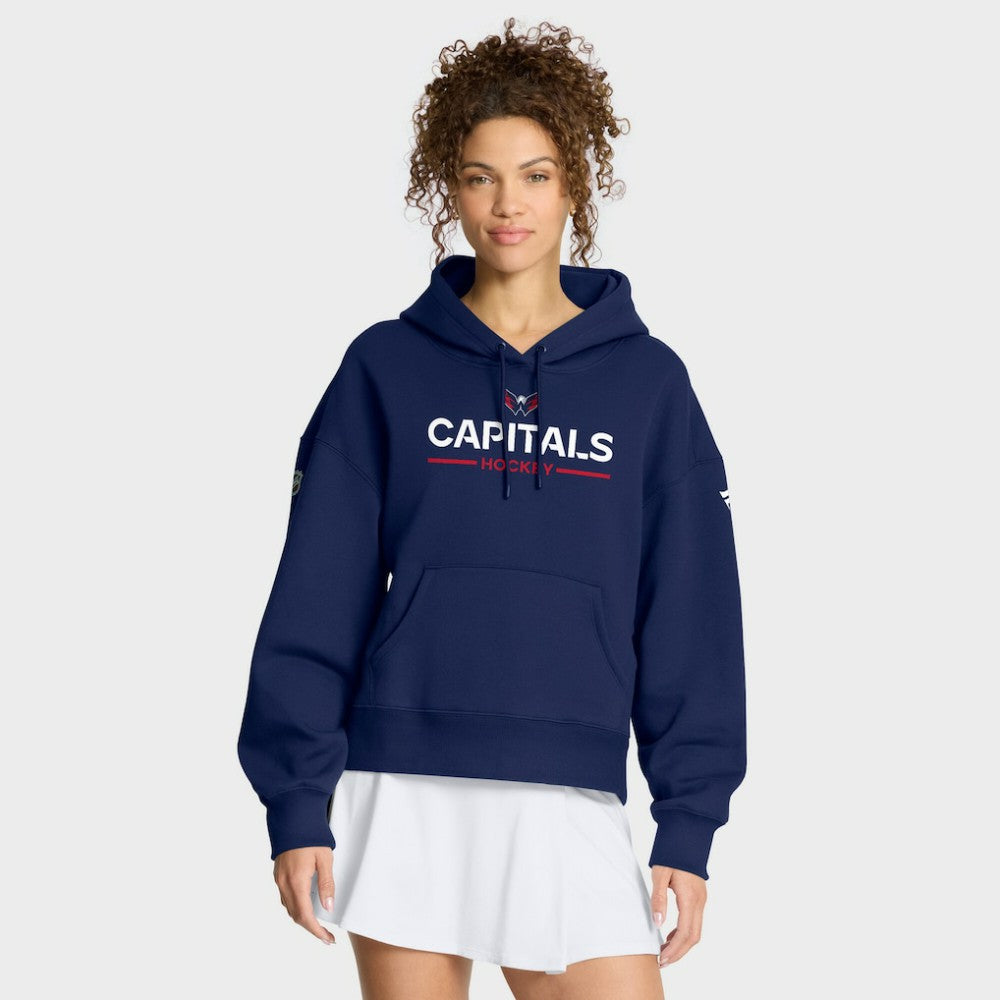 Washington Capitals Fanatics Women's Authentic Pro Primary Pullover Hoodie - Navy | US 202493009