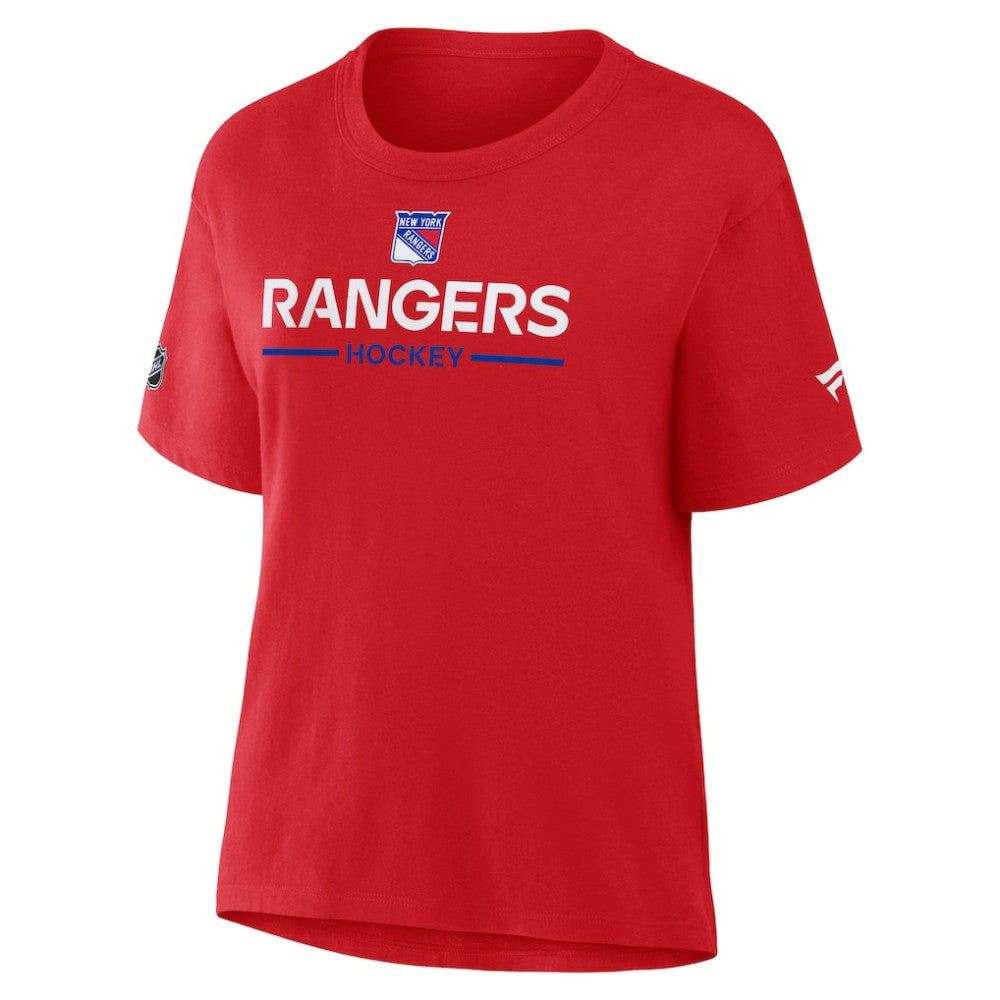 New York Rangers Fanatics Women's Authentic Pro Primary T-Shirt - Red | US 202493024