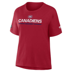Montreal Canadiens Fanatics Women's Authentic Pro Primary T-Shirt - Red | US 202493073