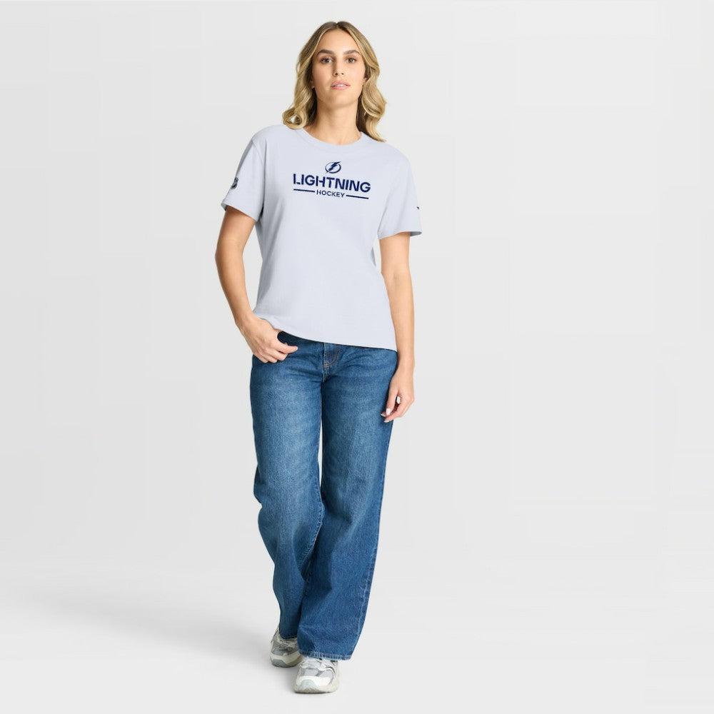 Tampa Bay Lightning Fanatics Women's Authentic Pro Primary T-Shirt - White | US 202493083