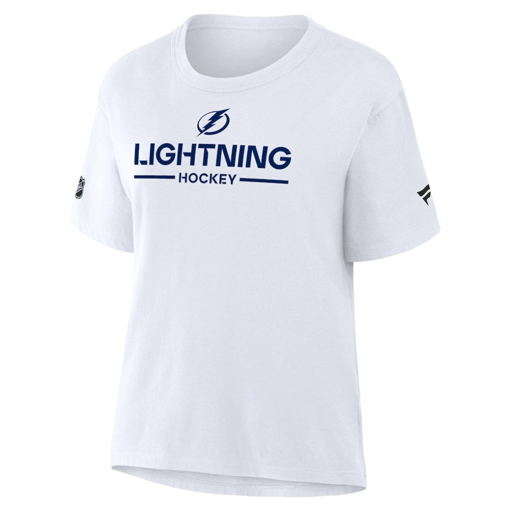 Tampa Bay Lightning Fanatics Women's Authentic Pro Primary T-Shirt - White | US 202493083