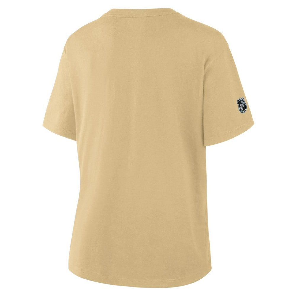 Vegas Golden Knights Fanatics Women's Authentic Pro Primary T-Shirt - Gold | US 202493093