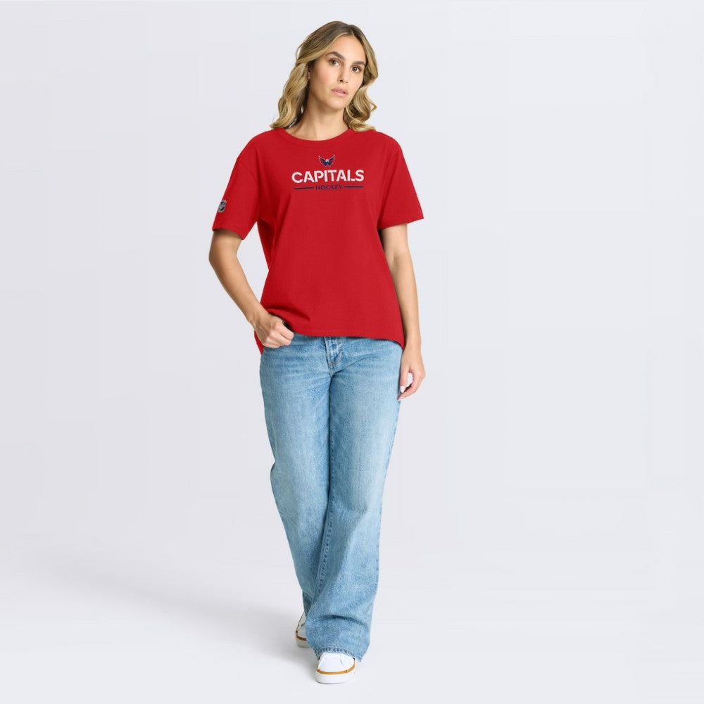 Washington Capitals Fanatics Women's Authentic Pro Primary T-Shirt - Red | US 202493100