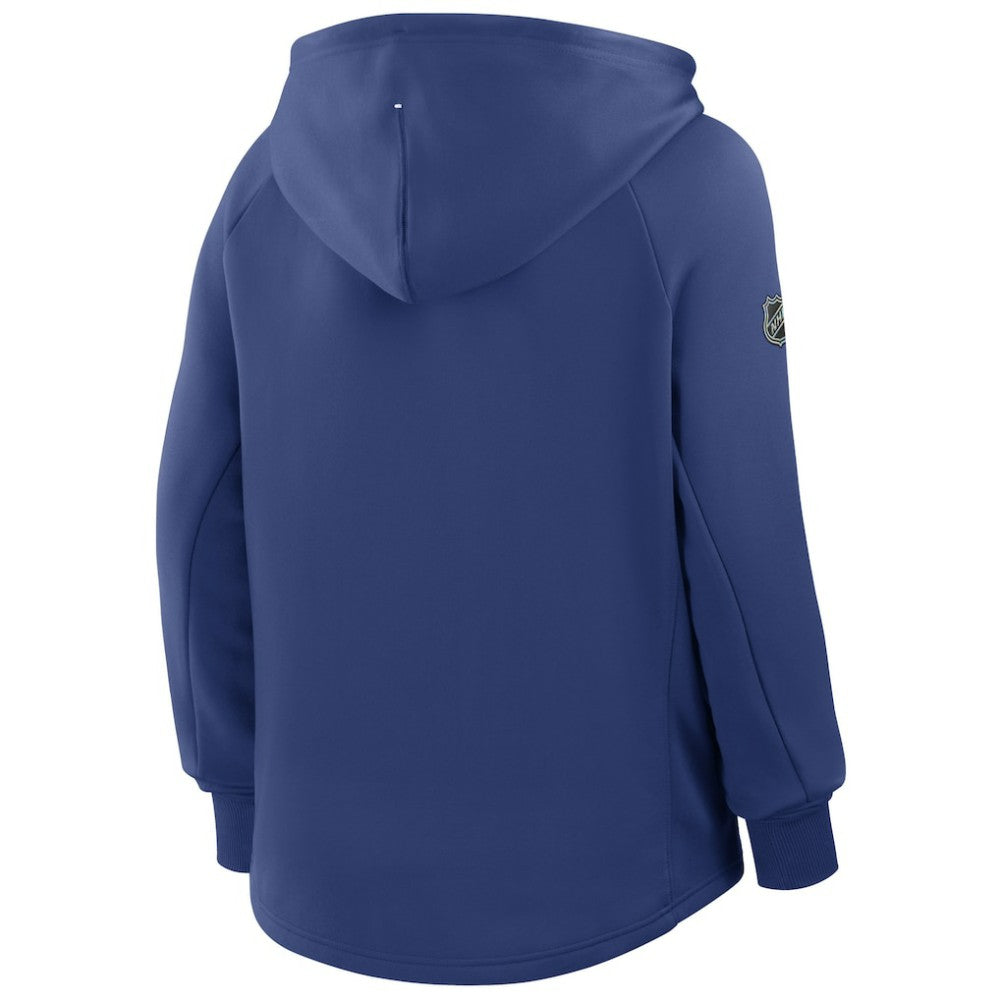 Tampa Bay Lightning Fanatics Women's Authentic Pro Rink Raglan Full-Zip Hoodie - Blue | US 202493218
