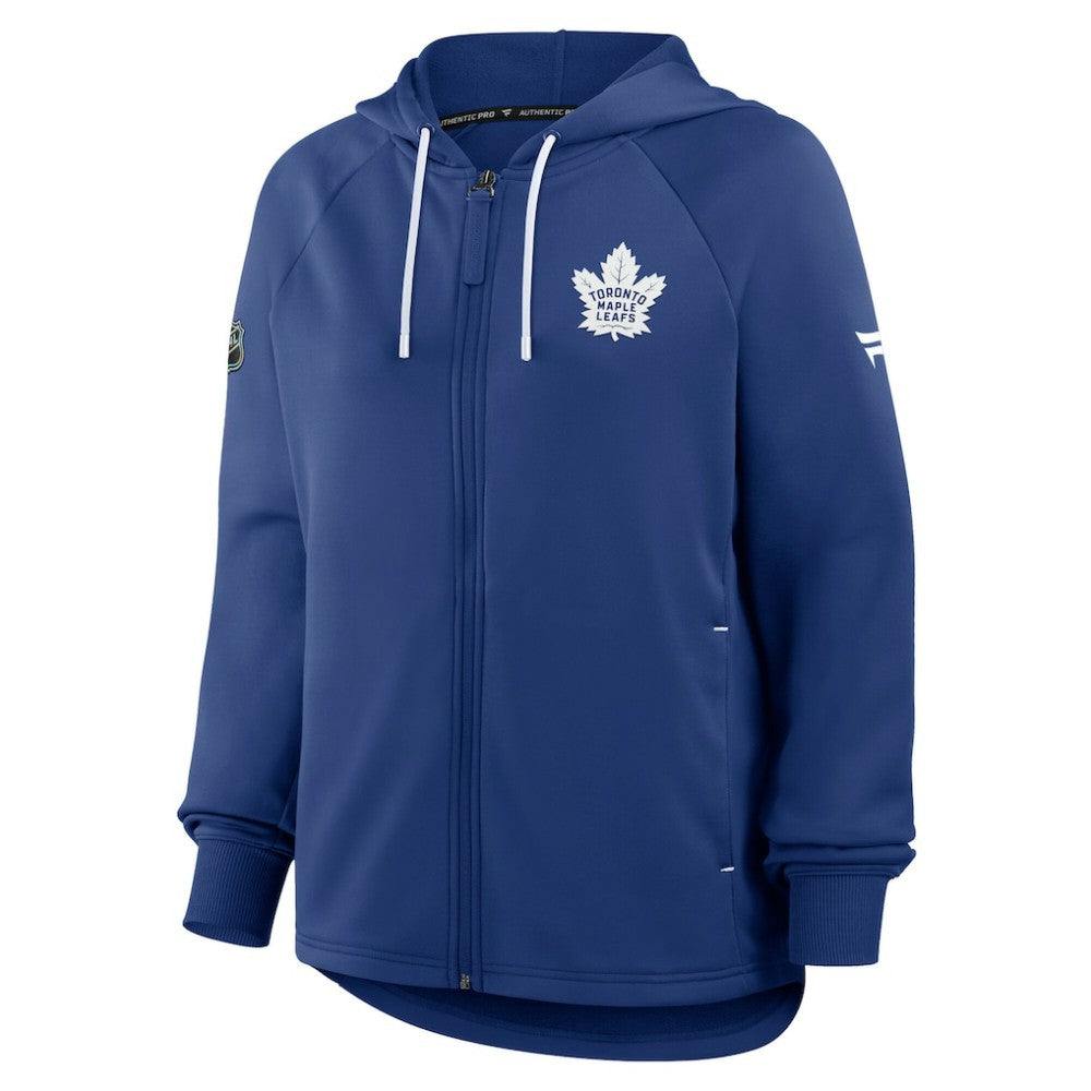 Toronto Maple Leafs Fanatics Women's Authentic Pro Rink Raglan Full-Zip Hoodie - Blue | US 202493221