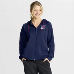 New York Rangers Fanatics Women's Authentic Pro Rink Raglan Full-Zip Hoodie - Navy | US 202493223
