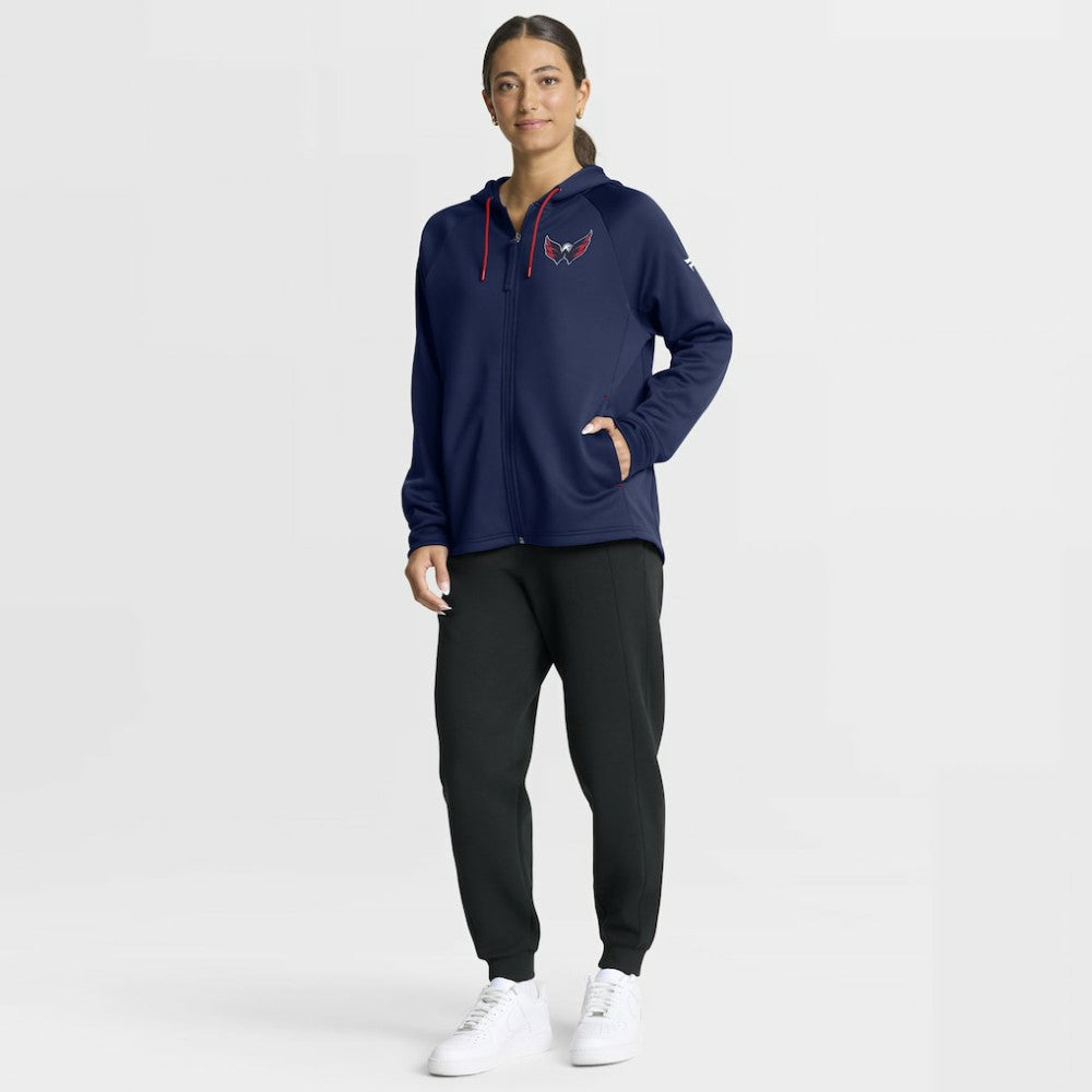 Washington Capitals Fanatics Women's Authentic Pro Rink Raglan Full-Zip Hoodie - Navy | US 202493226
