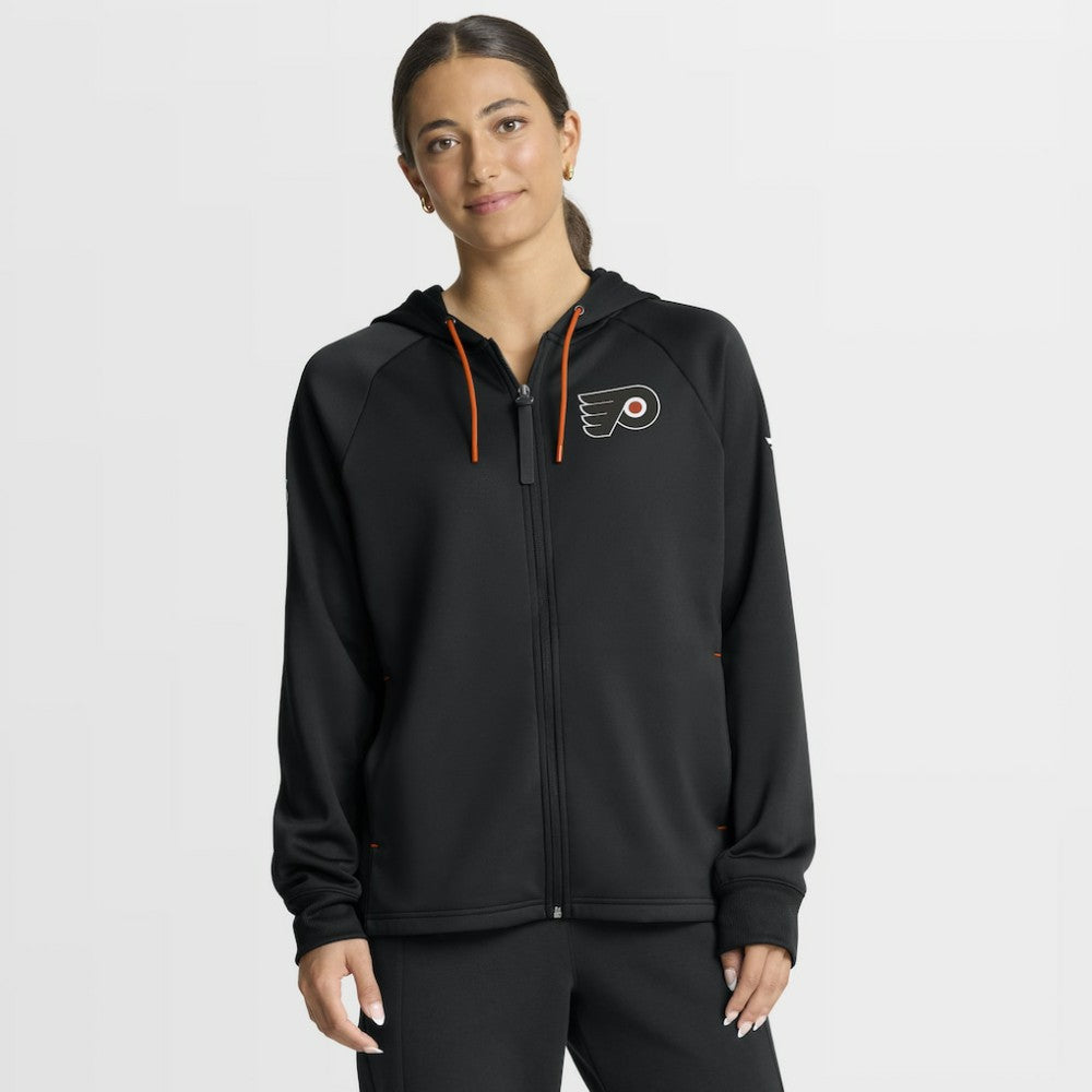 Philadelphia Flyers Fanatics Women's Authentic Pro Rink Raglan Full-Zip Hoodie - Black | US 202493229
