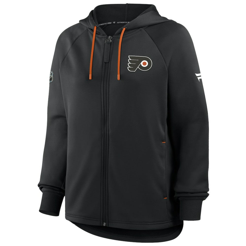 Philadelphia Flyers Fanatics Women's Authentic Pro Rink Raglan Full-Zip Hoodie - Black | US 202493229