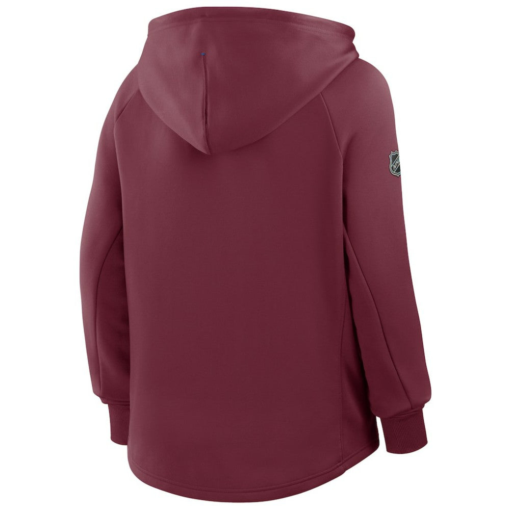 Colorado Avalanche Fanatics Women's Authentic Pro Rink Raglan Full-Zip Hoodie - Burgundy | US 202493231