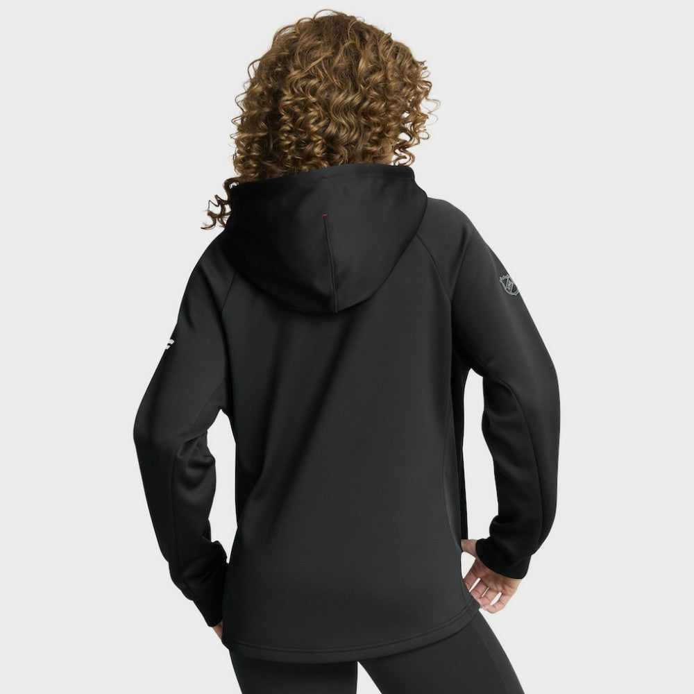 Carolina Hurricanes Fanatics Women's Authentic Pro Rink Raglan Full-Zip Hoodie - Black | US 202493233