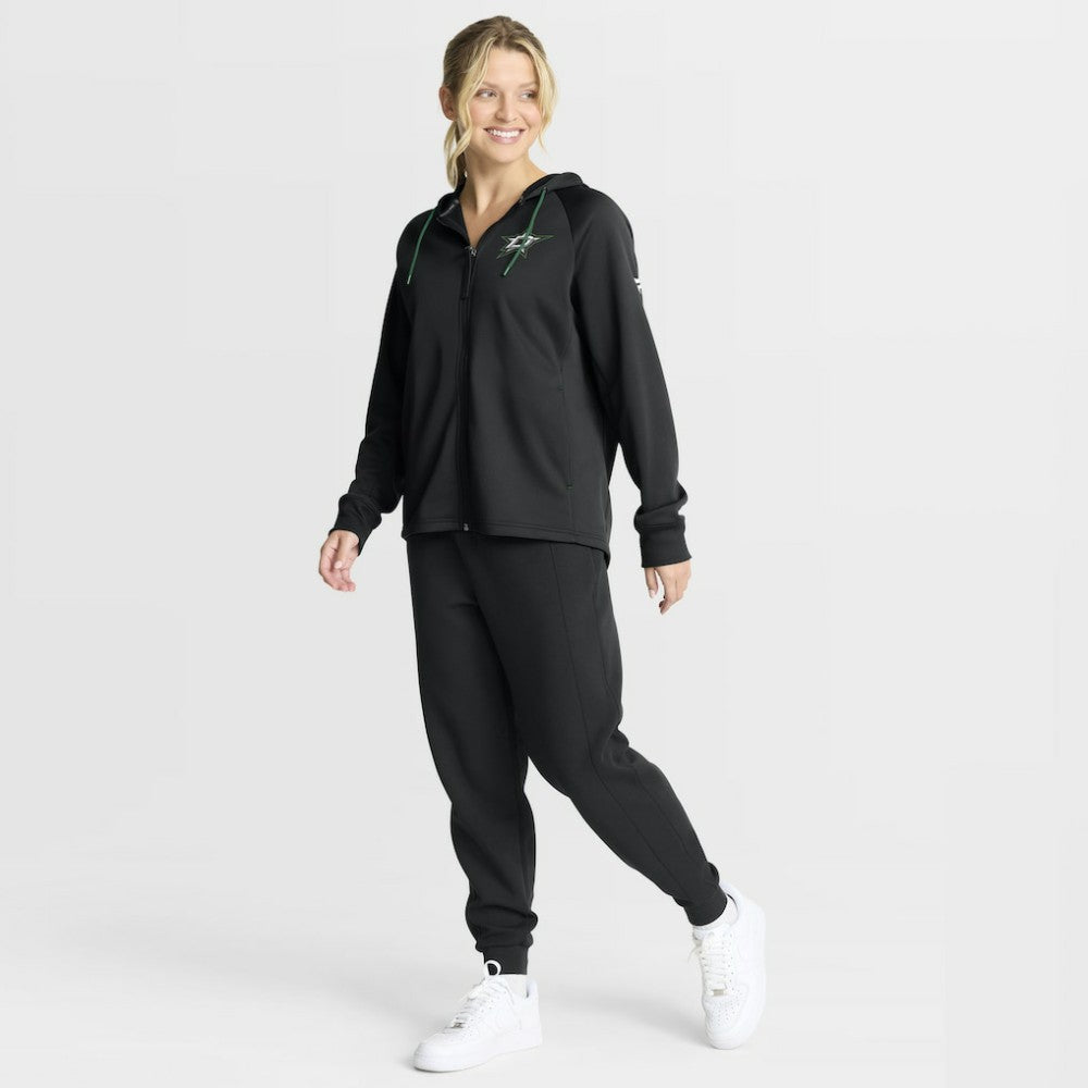 Dallas Stars Fanatics Women's Authentic Pro Rink Raglan Full-Zip Hoodie - Black | US 202493237