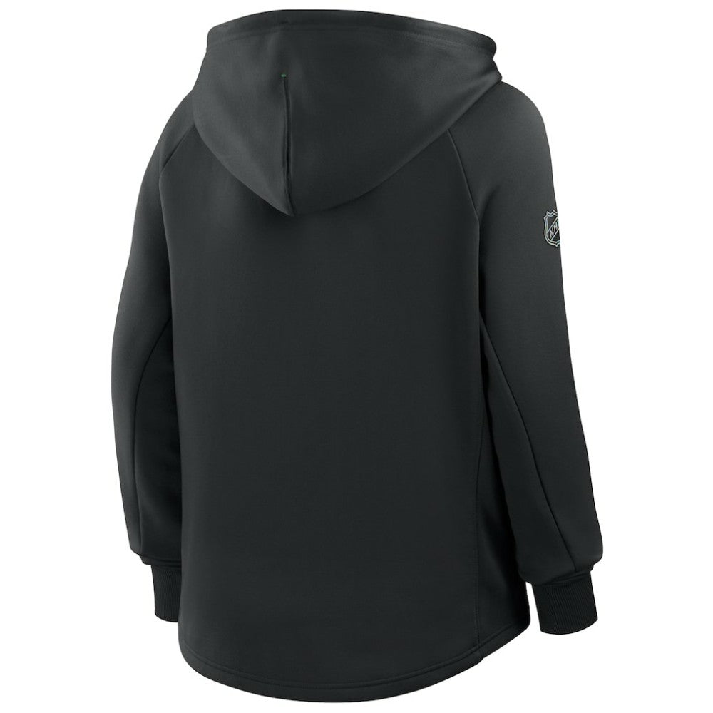 Dallas Stars Fanatics Women's Authentic Pro Rink Raglan Full-Zip Hoodie - Black | US 202493237