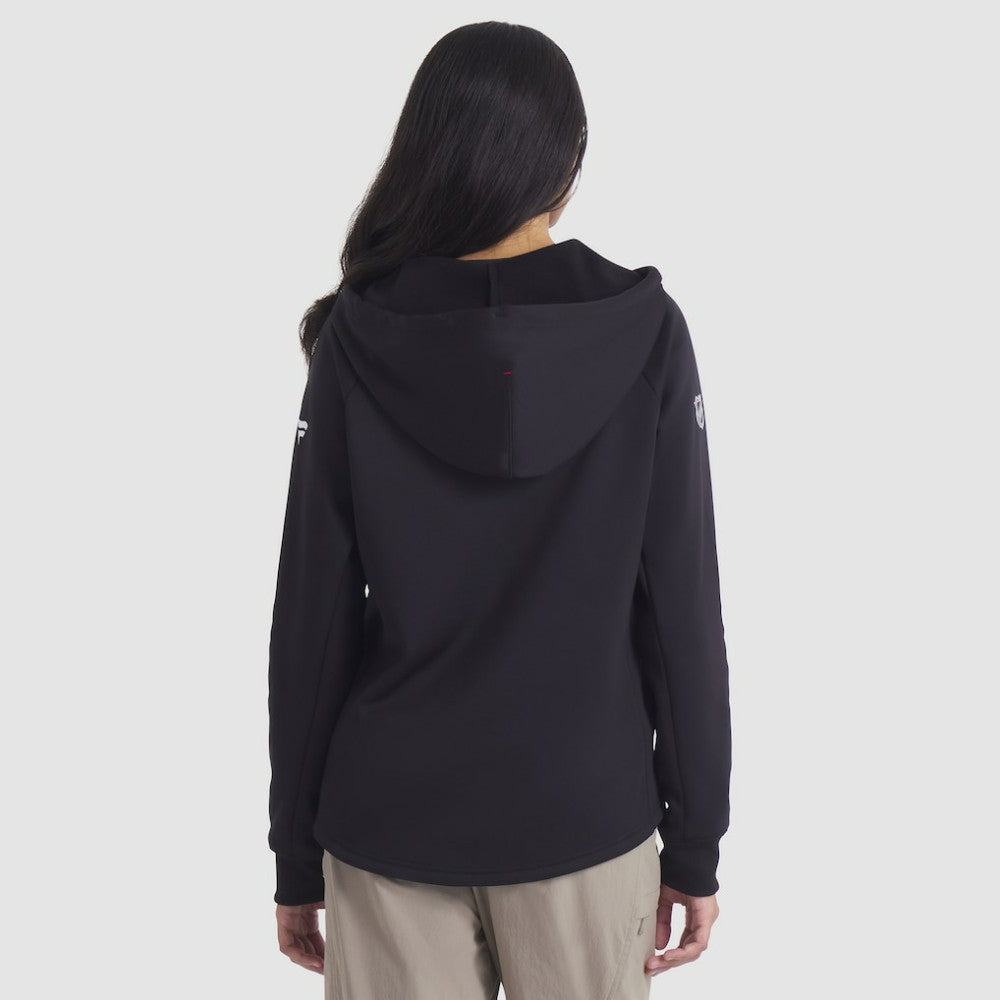 Detroit Red Wings Fanatics Women's Authentic Pro Rink Raglan Full-Zip Hoodie - Black | US 202493238