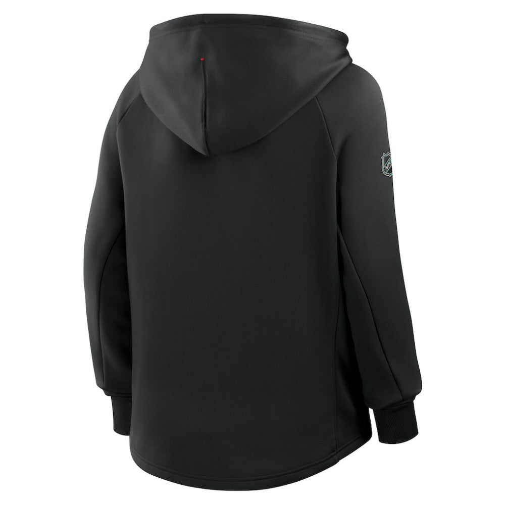 Detroit Red Wings Fanatics Women's Authentic Pro Rink Raglan Full-Zip Hoodie - Black | US 202493238
