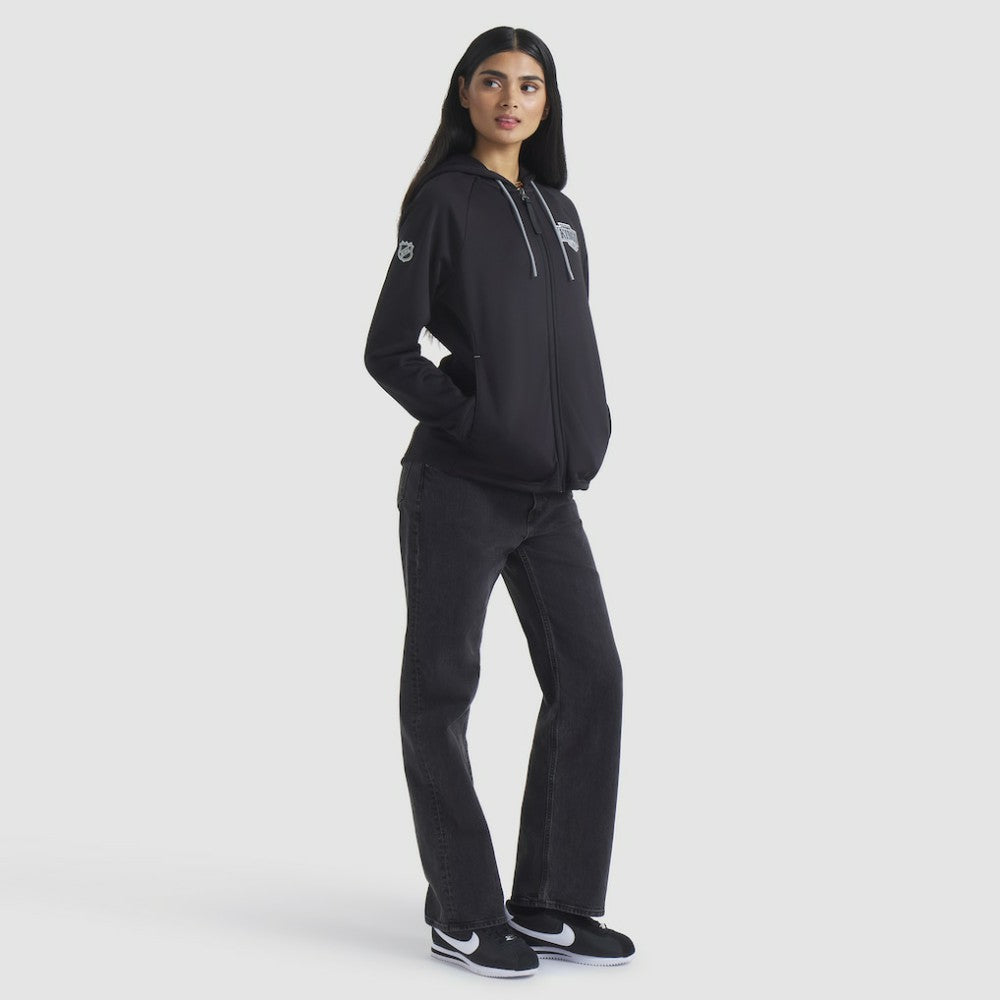 Los Angeles Kings Fanatics Women's Authentic Pro Rink Raglan Full-Zip Hoodie - Black | US 202493240