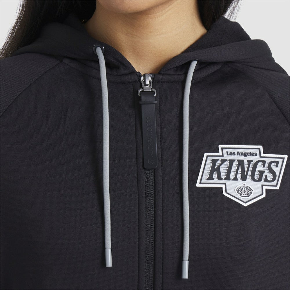 Los Angeles Kings Fanatics Women's Authentic Pro Rink Raglan Full-Zip Hoodie - Black | US 202493240