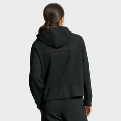 Los Angeles Kings Fanatics Women's Authentic Pro Road Tri-Blend Quarter-Zip Hoodie - Black | US 202493450